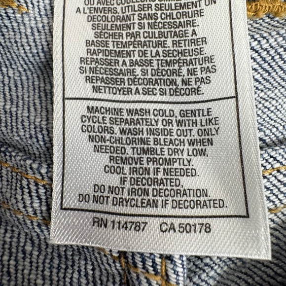 Disney Store Minnie Mouse Jeans Womens Size 8 Blue Denim Raw Hem - Picture 8 of 14